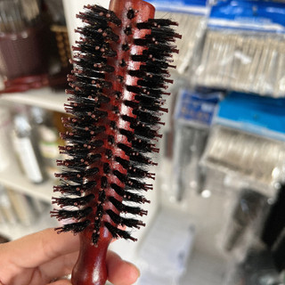 Lược tròn sấy tạo kiểu - cán gỗ phi 25