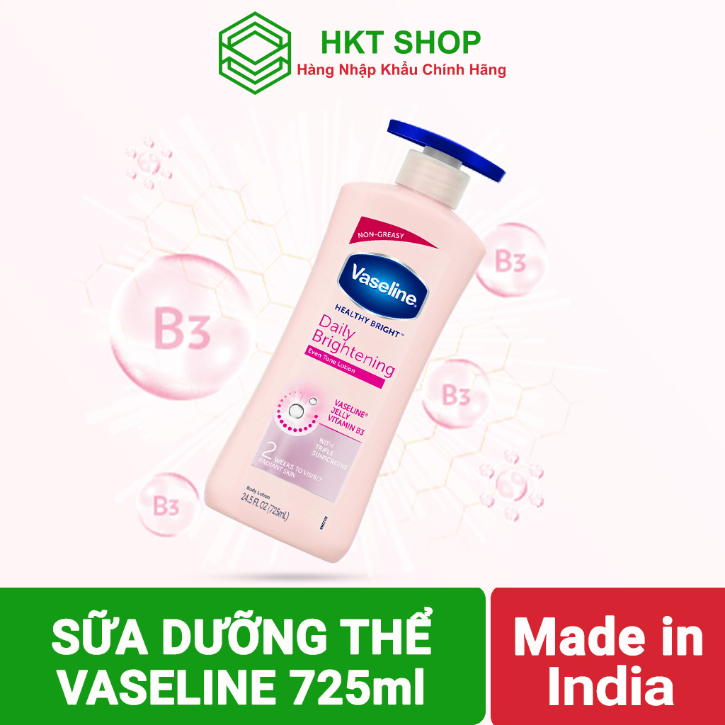 Sữa dưỡng thể sáng da Vaseline Healthy Bright Daily Brightening Ever Tone 725ml_HKT shop