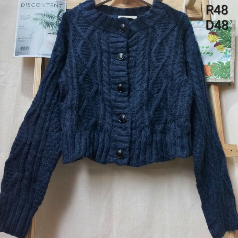 Áo khoác len - Cardigan màu xanh dương(chọn mẫu)
