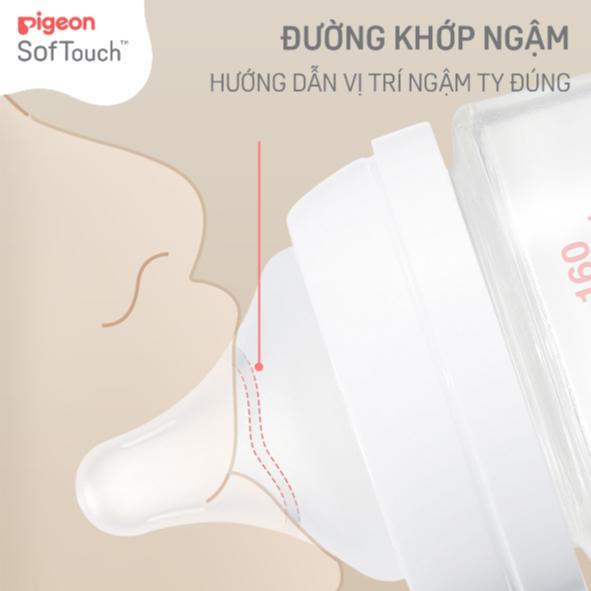 Núm ty Pigeon Cổ Rộng siêu mềm Plus thế hệ III phiên bản Nhật - Ongbodemo