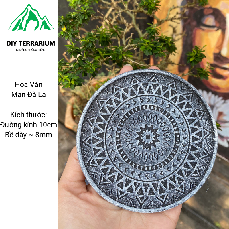 Họa Tiết Hoa Văn Mạn Đà La Giả Đá Trang Trí Tiểu Cảnh - Rộng 10Cm