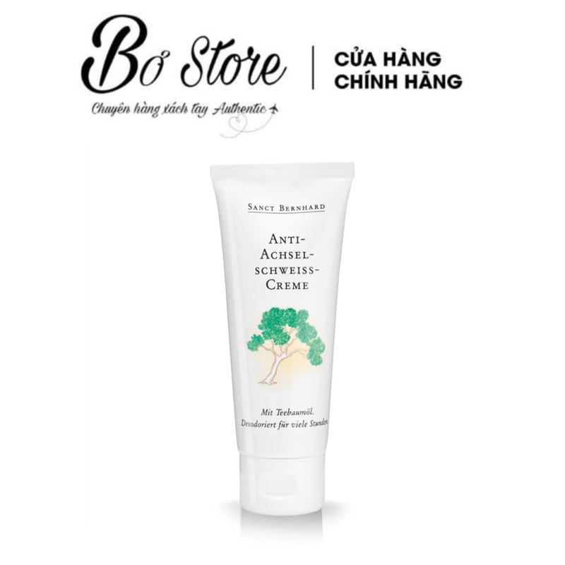 Kem khử mùi hôi nách Sanct Bernhard Anti Achsel Schweiss Creme thảo mộc giúp kiểm soát mùi, mồ hôi, 25ml