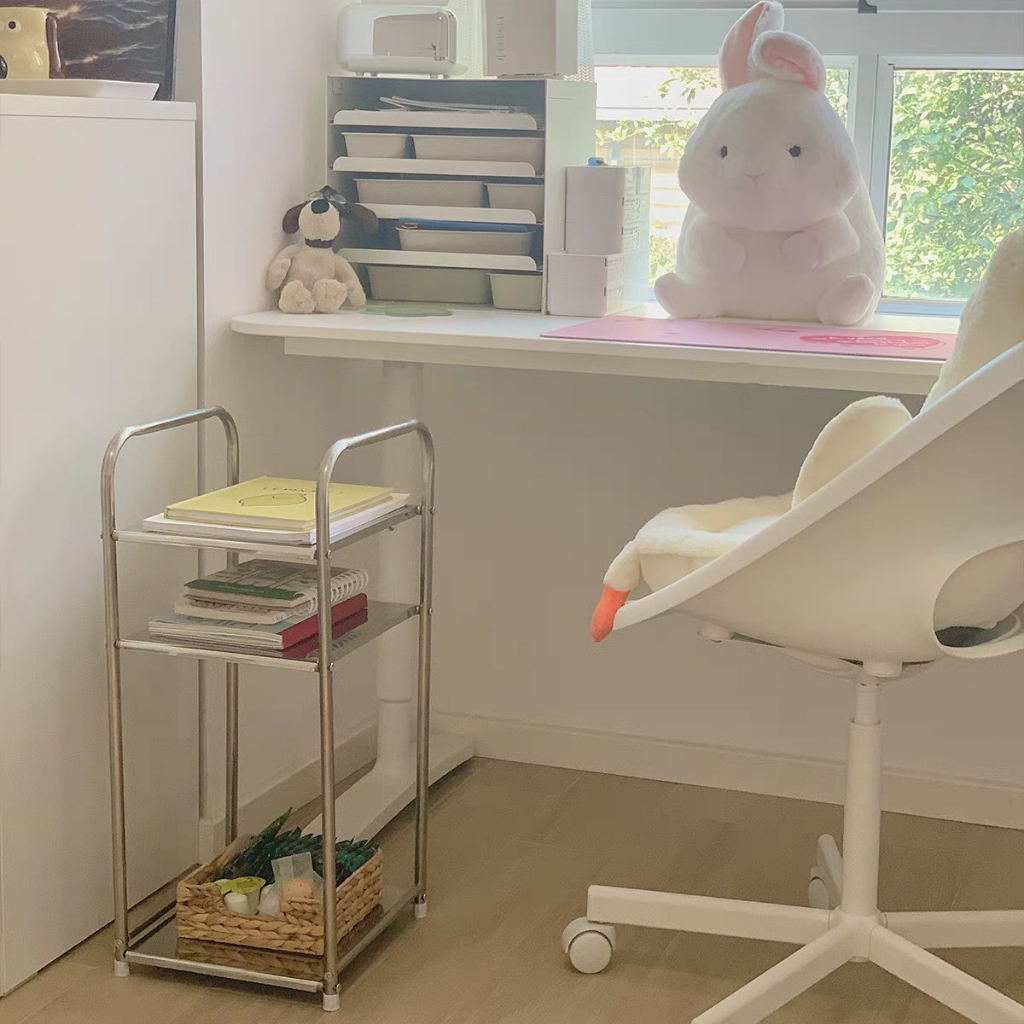 Kệ inox bày đồ cá nhân, mỹ phẩm, nước hoa, rượu bia, đơn giản mà không kém phần tinh tế