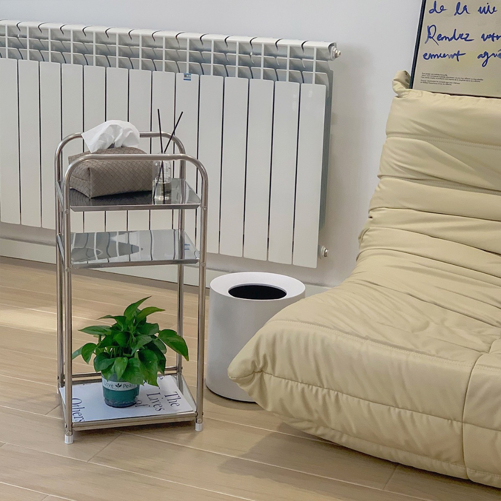 Kệ inox bày đồ cá nhân, mỹ phẩm, nước hoa, rượu bia, đơn giản mà không kém phần tinh tế