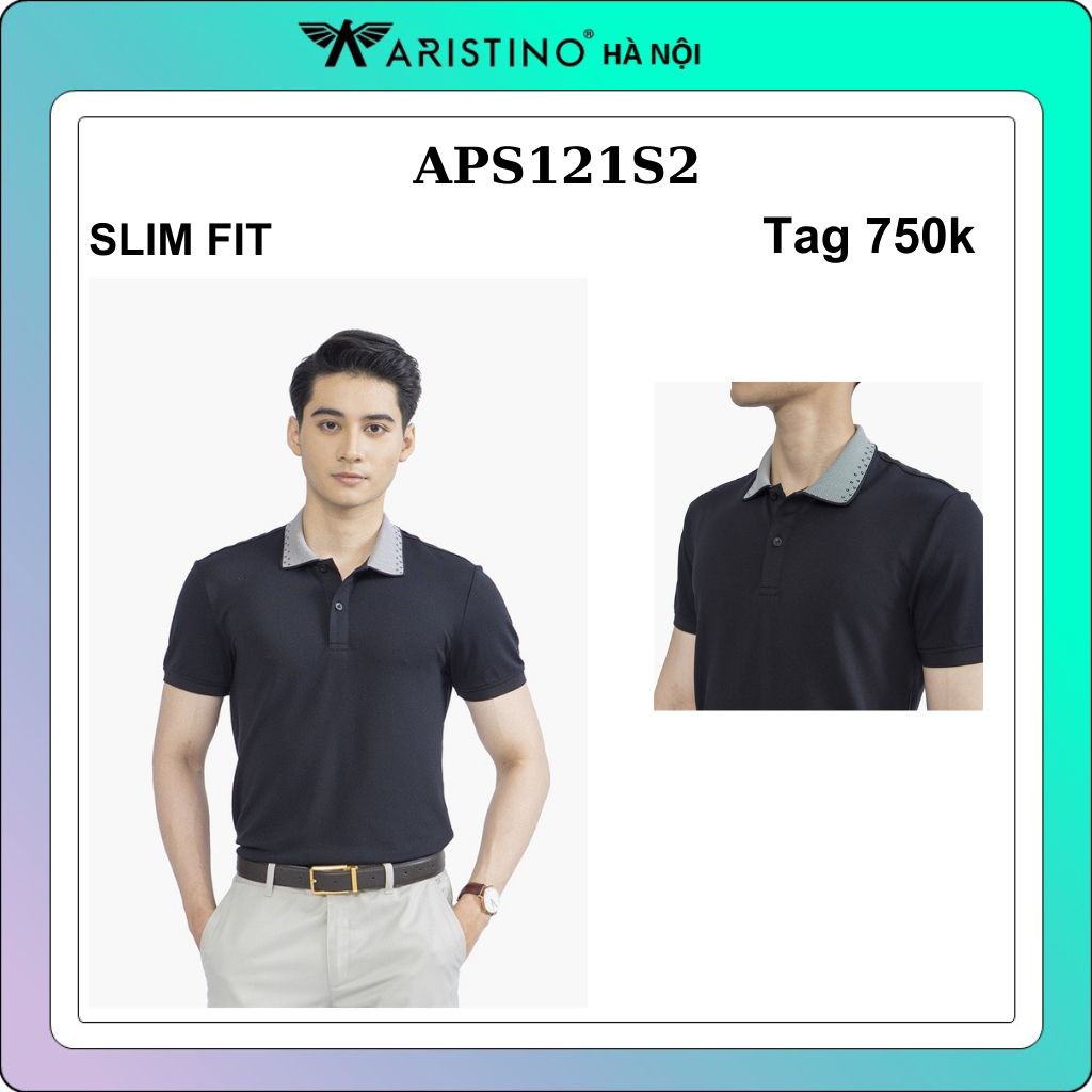 Áo polo nam Aristino cổ dệt nổi  bật  mềm mại form slim APS121S2