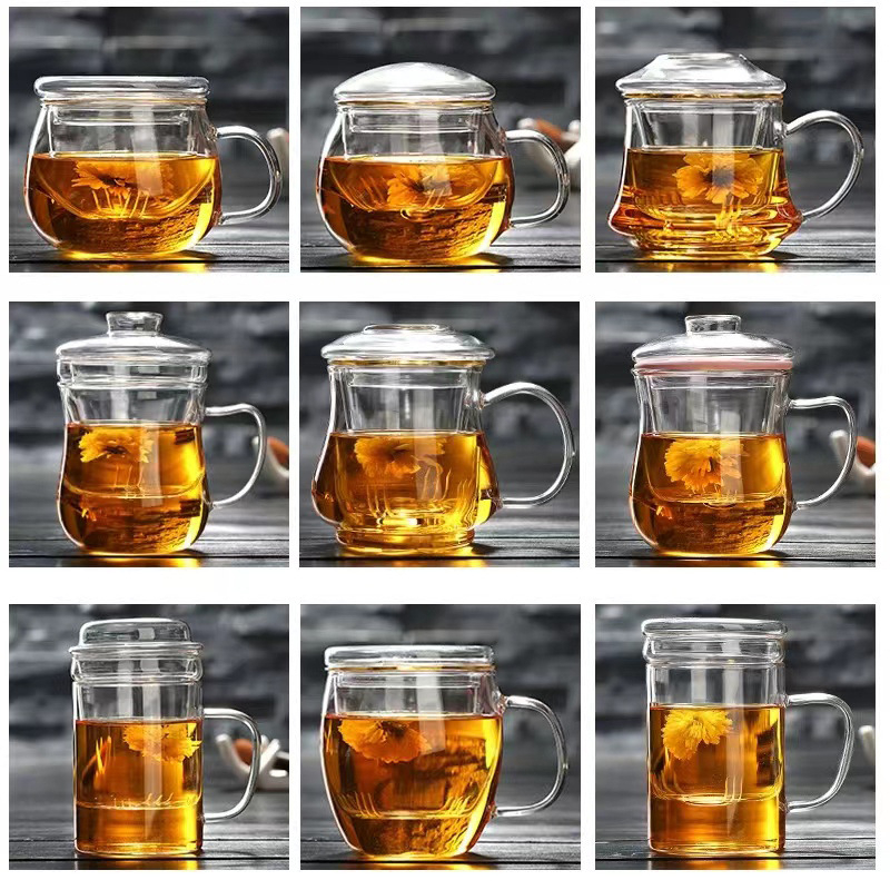 [Giá Hủy Diệt] Ly lọc trà thủy tinh kèm lõi lọc trà, Cốc pha trà, Cốc lọc trà thủy tinh chịu nhiệt 300-400ml