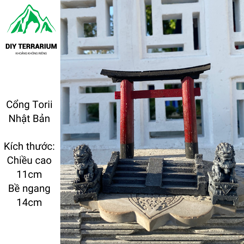 Mô Hình Cổng Torii Trang Trí Tiểu Cảnh - Rộng 14cm