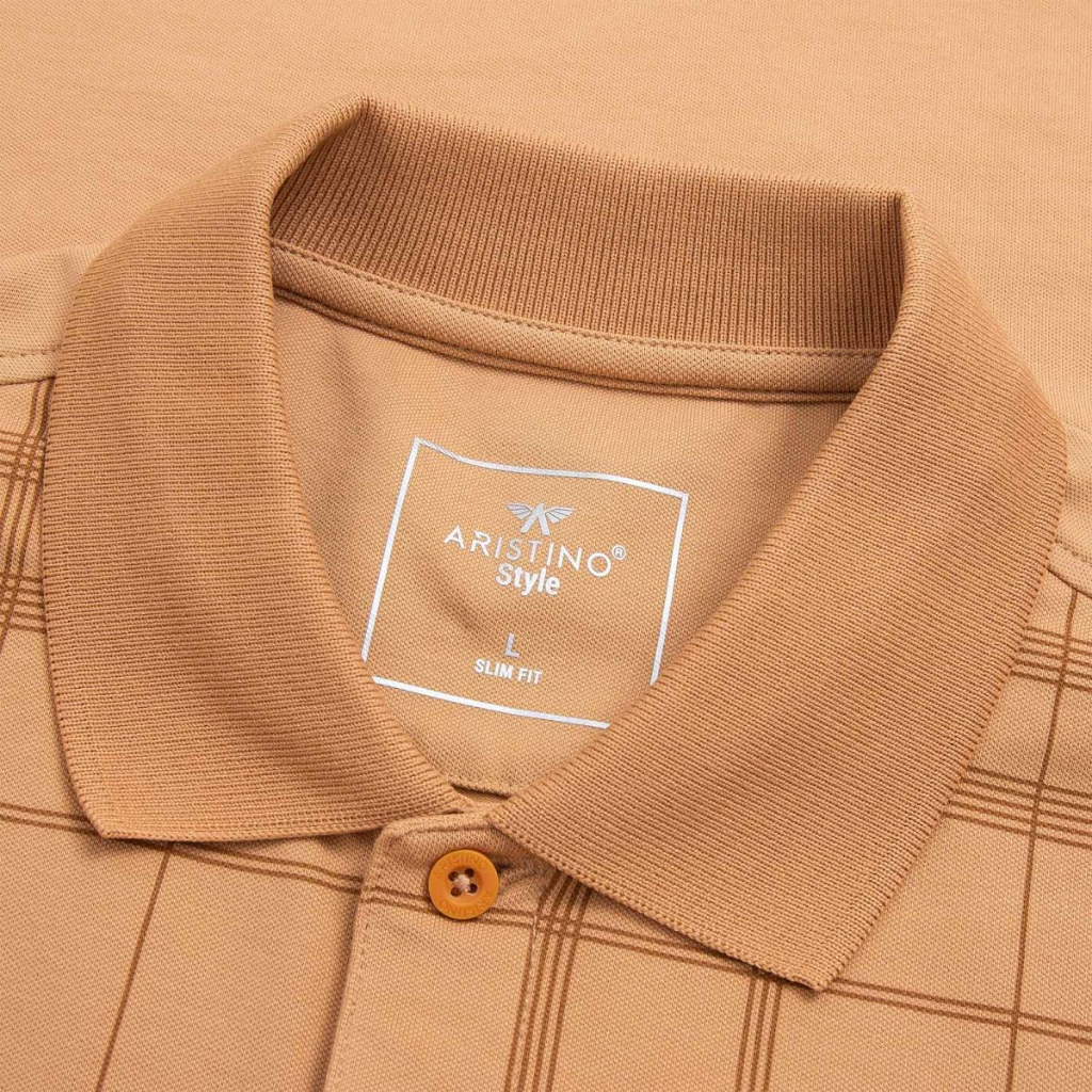 Áo polo nam Aristino cotton thâm hút mồ hôi form slim APS198S2