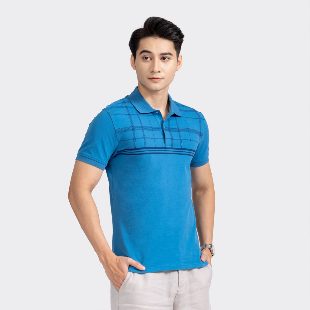 Áo polo nam Aristino cotton thâm hút mồ hôi form slim APS198S2
