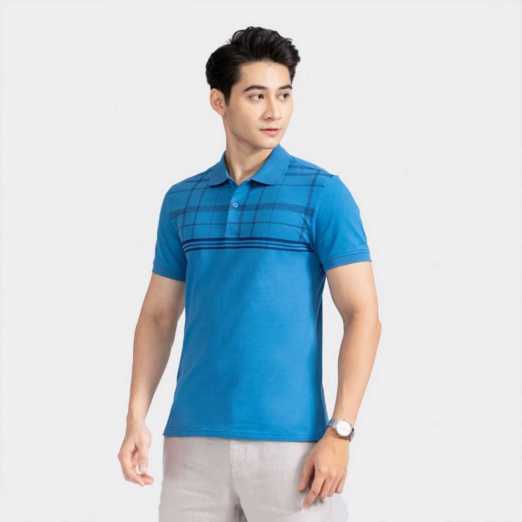 Áo polo nam Aristino cotton thâm hút mồ hôi form slim APS198S2
