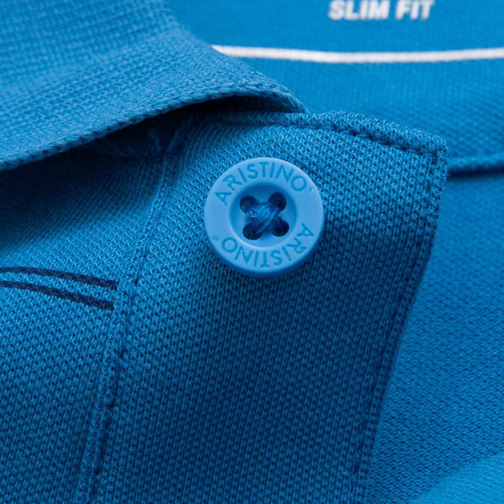 Áo polo nam Aristino cotton thâm hút mồ hôi form slim APS198S2