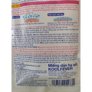 Gói 2 miếng dán Hạ sốt Kool Fever (Chính Hãng)