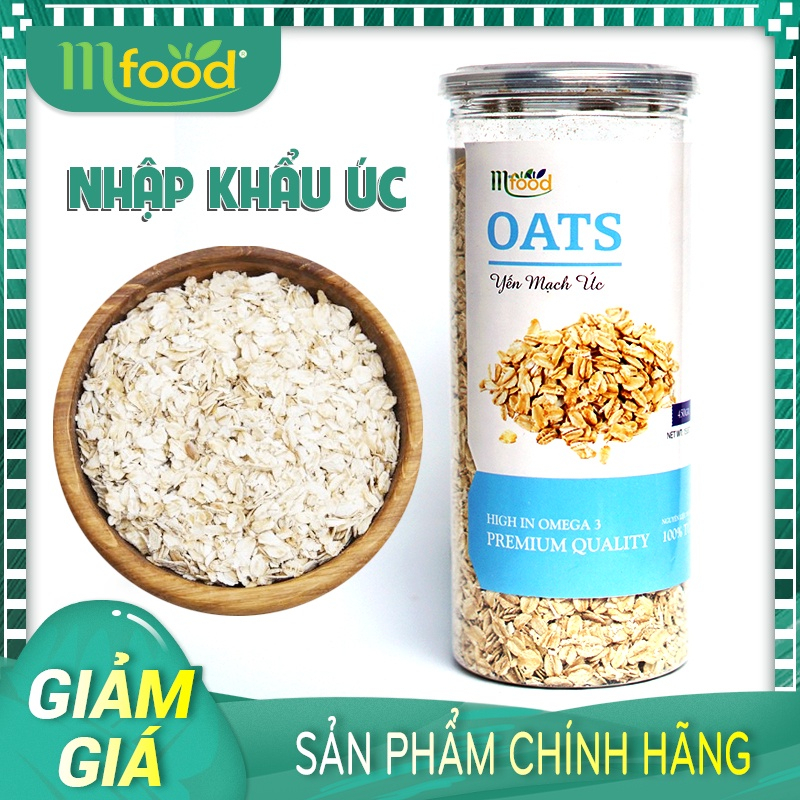Yến mạch nhập khẩu Úc cán vỡ hủ 450gram