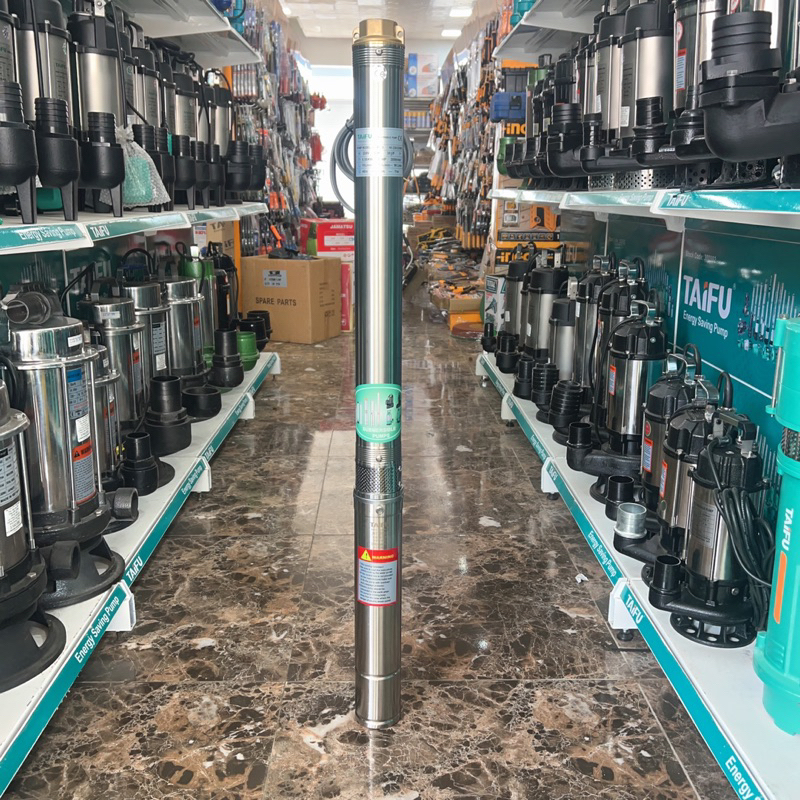Bơm hỏa tiễn 550W   thân inox 304 có hộp tụ đi kèm TAIFU 3STM5-12 - Bảo hành 1 năm