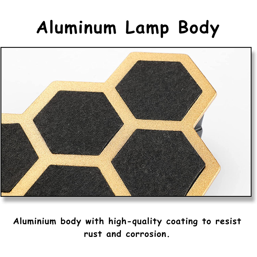 Đèn LED trang trí hắt tường lục giác hiện đại, đèn vách hành lang ngoại vi cao cấp