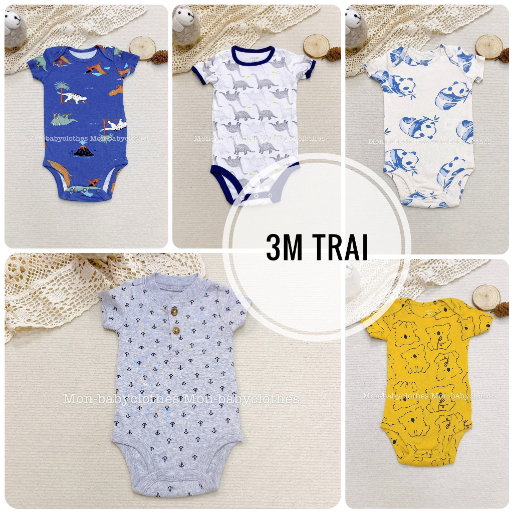 BODY cộc tay 0-3 tháng BÉ TRAI - link 2