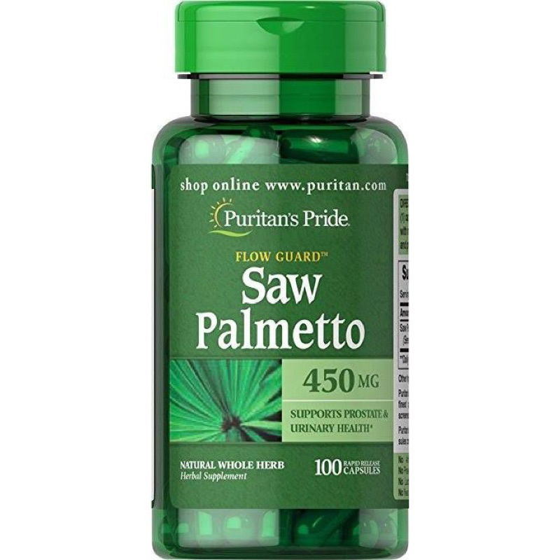 Hỗ trợ đường tiết niệu và tuyến tiền liệt Saw Palmetto 450 mg Puritan’s Pride