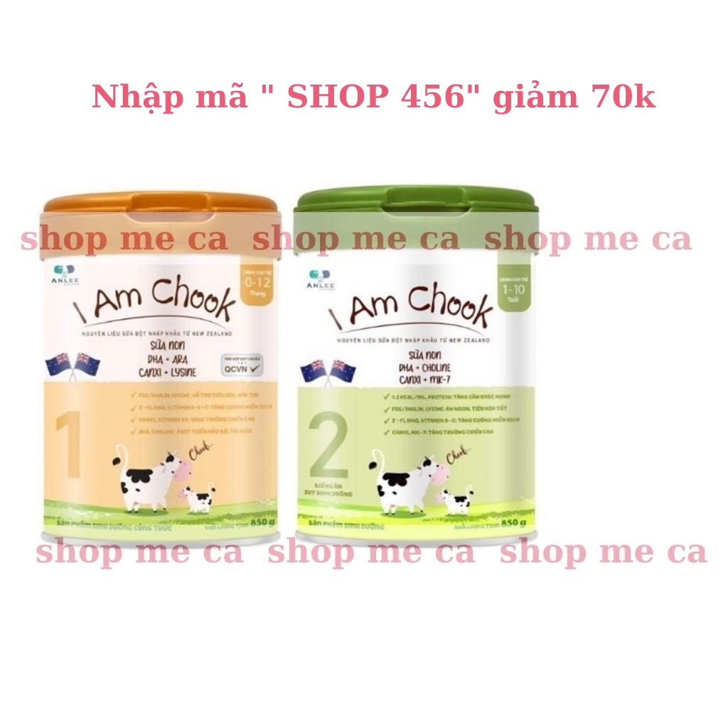 Sữa I Am Chook sữa dinh dưỡng phát triển chiều cao cân nặng trí não cho bé đủ số date mới nhất lon 850gr