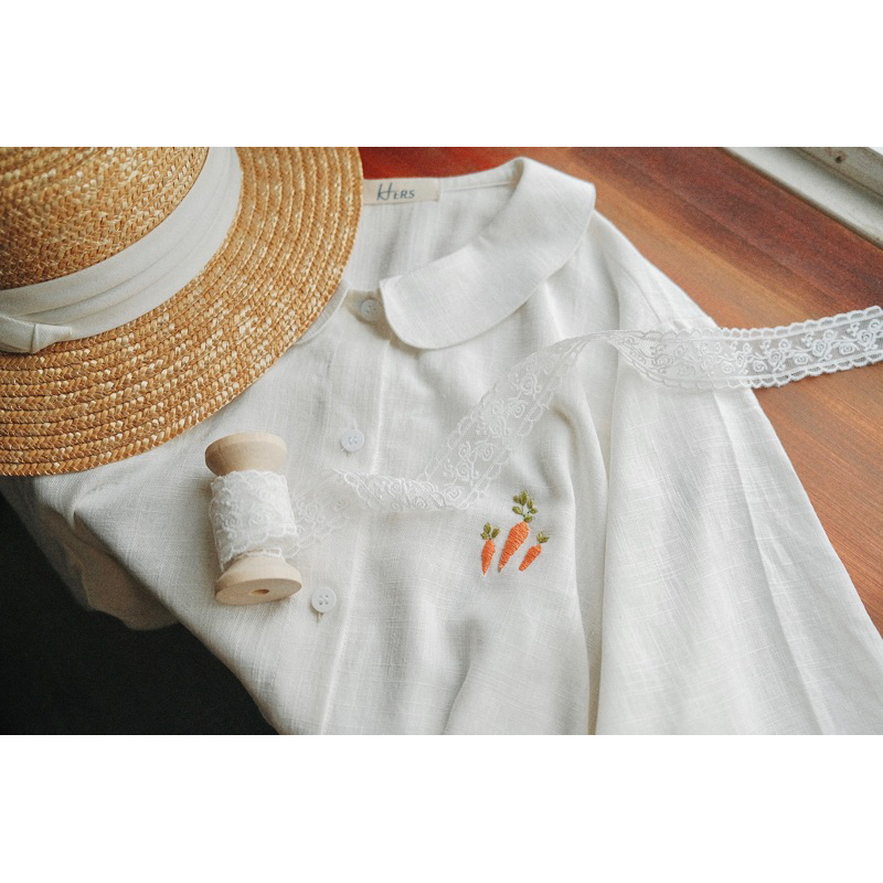 HERS - Áo sơ mi bâu sen tròn