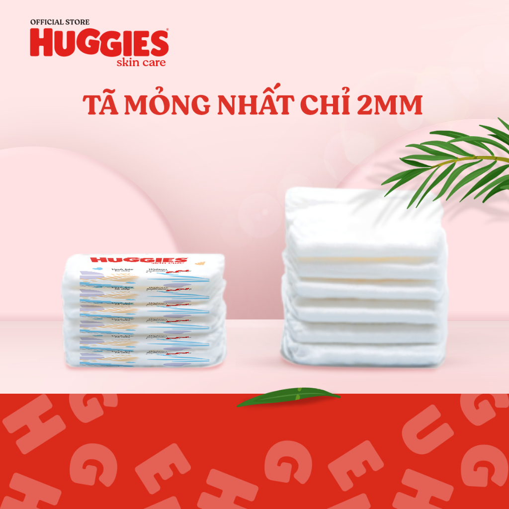 Tã/bỉm dán Huggies Skincare Super Jumbo M76/L68/XL60/XXL54 [Tặng 3M tã quần cho size M76]
