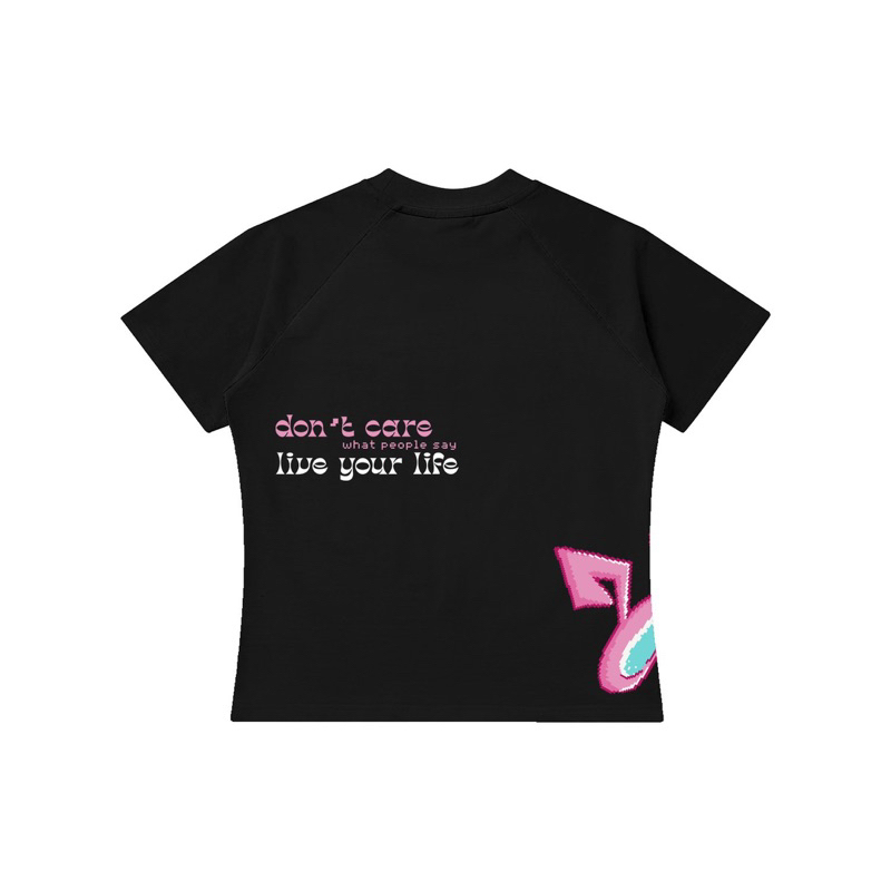 Áo thun Baby Tee Pink on Cat Duh