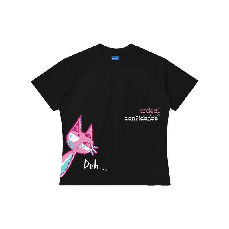 Áo thun Baby Tee Pink on Cat Duh