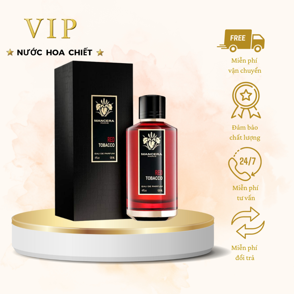 Nước hoa Mancera Red Tobacco hương thơm Sành điệu, Thu hút, Tinh tế chiết 10ml - VIP