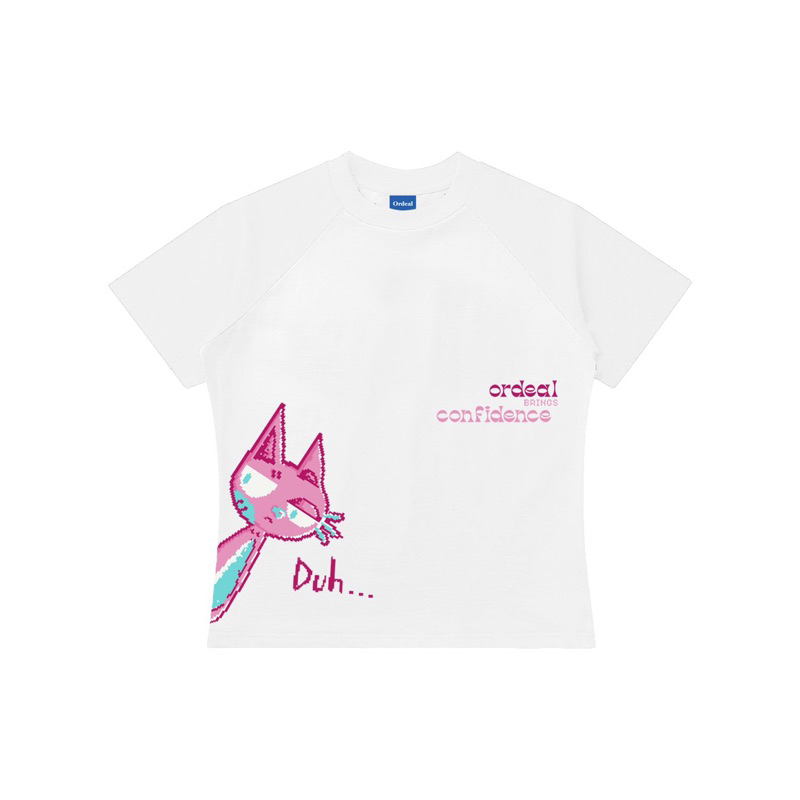 Áo thun Baby Tee Pink on Cat Duh
