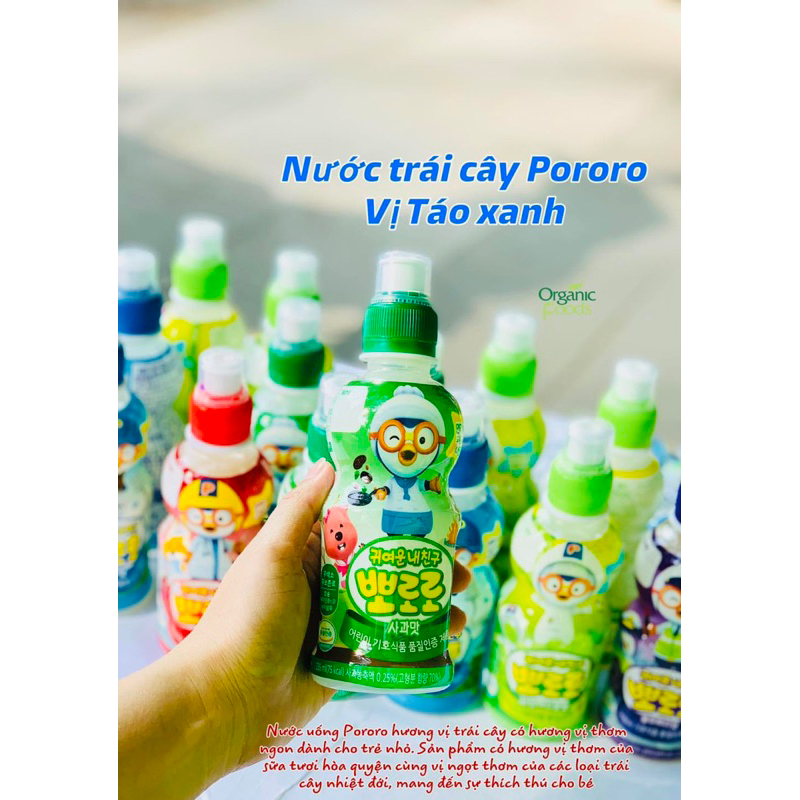 Nước uống trái cây Pororo Hàn Quốc chai 235ml cho bé