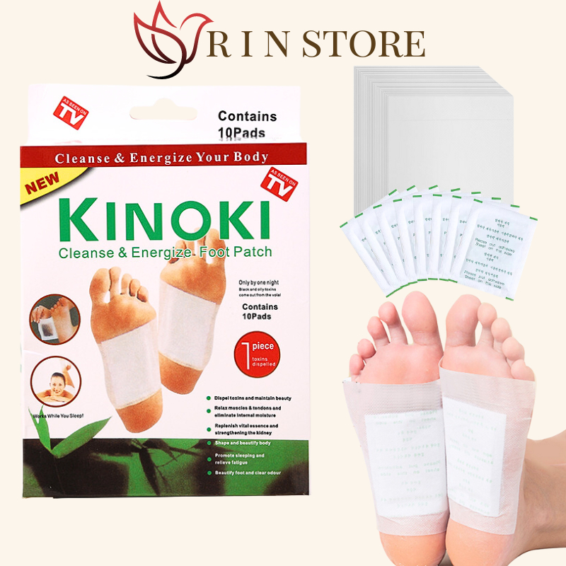 Miếng Dán Thải Độc Chân Nhật Bản Kinoki Detox Foot Patch Giúp Thư Giãn Ấm Lòng Bàn Chân Giảm Nhức Tiện Lợi Mỏi RIN