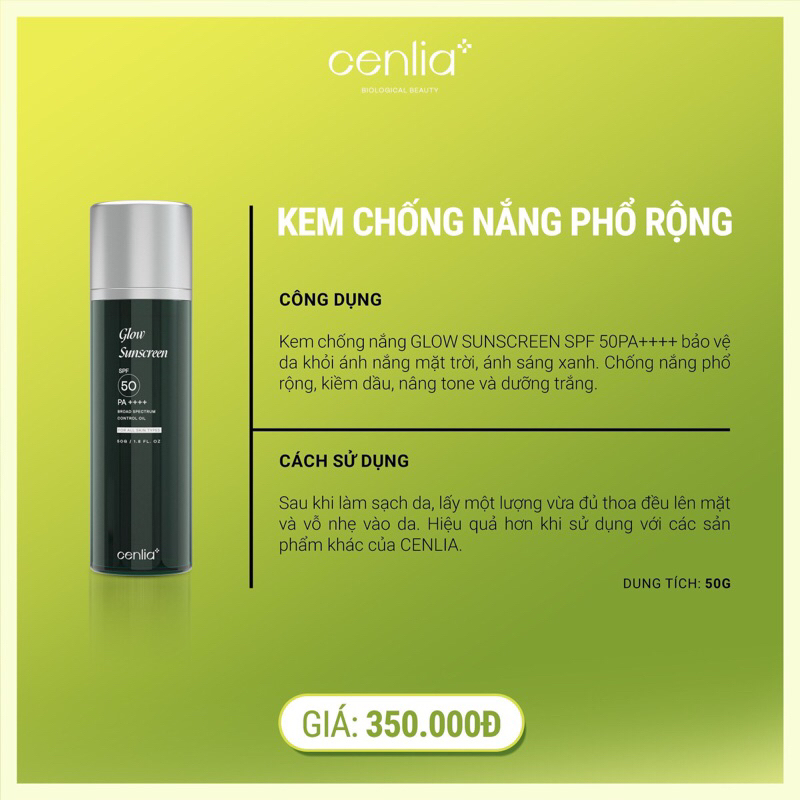 [CENLIA] KEM CHỐNG NẮNG PHỔ RỘNG