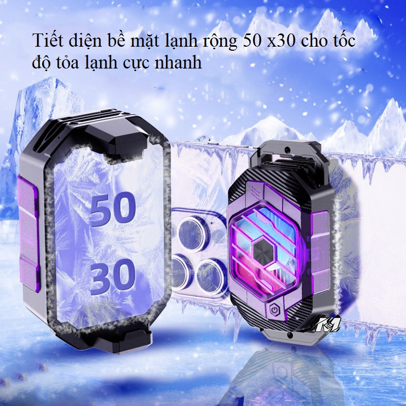Quạt tản nhiệt X65 siêu sò lạnh điện thoại 27w tặng kèm 4 bao tay chơi gaming lướt nhạy.