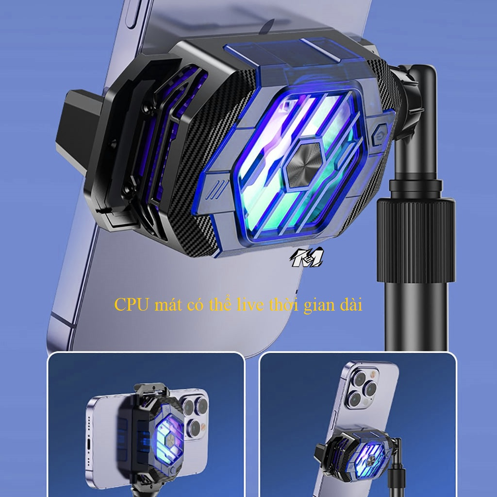 Quạt tản nhiệt X65 siêu sò lạnh điện thoại 27w tặng kèm 4 bao tay chơi gaming lướt nhạy.