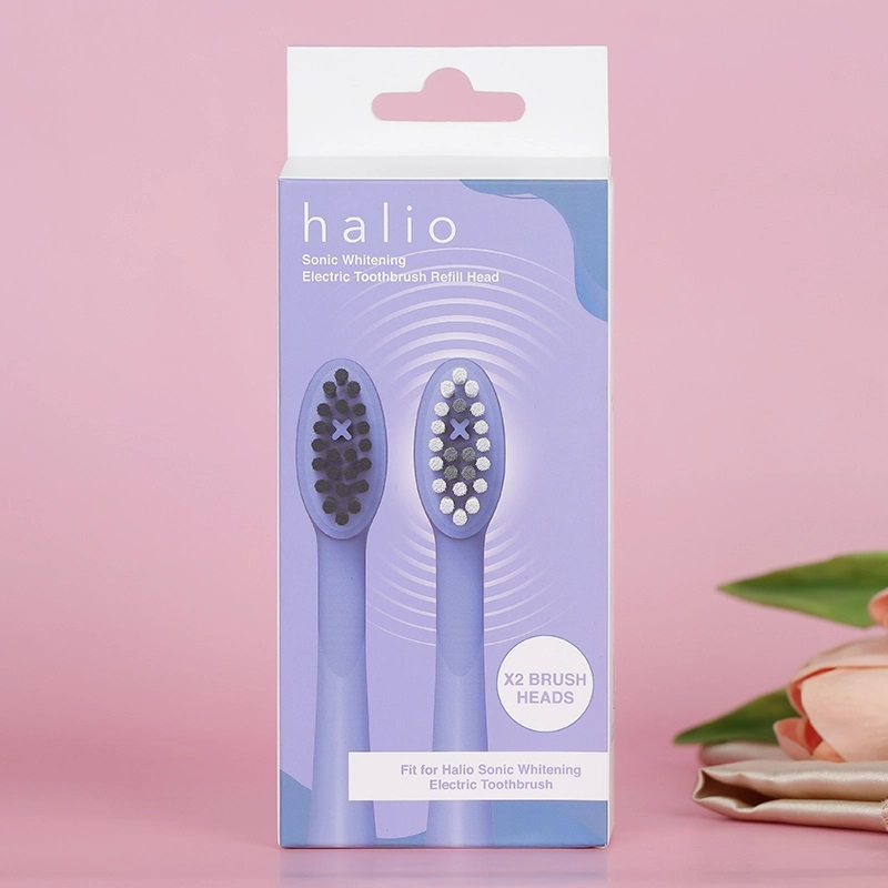 Bộ 2 Đầu Bàn Chải Điện Halio Sonic Whitening Electric Toothbrush Periwinkle