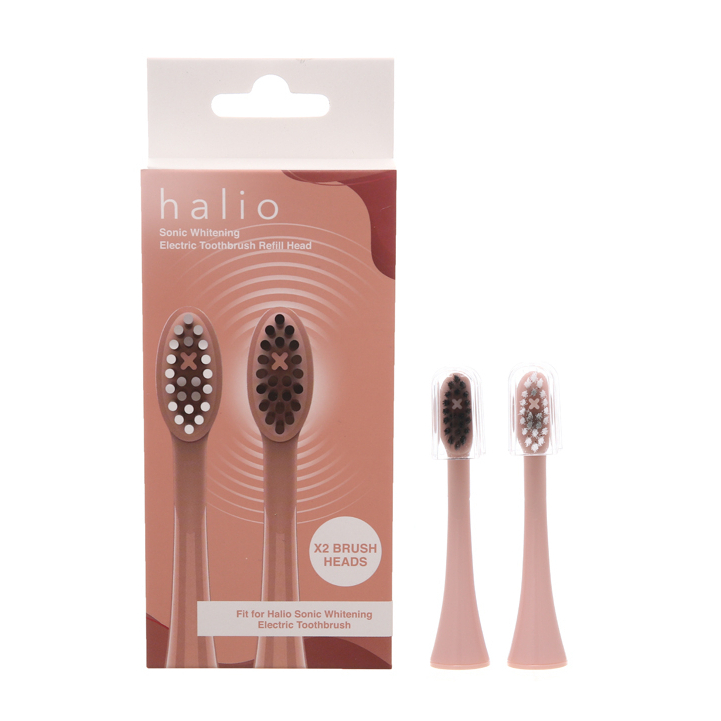 Bộ 2 Đầu Bàn Chải Điện Halio Sonic Whitening Electric Toothbrush Rose Gold