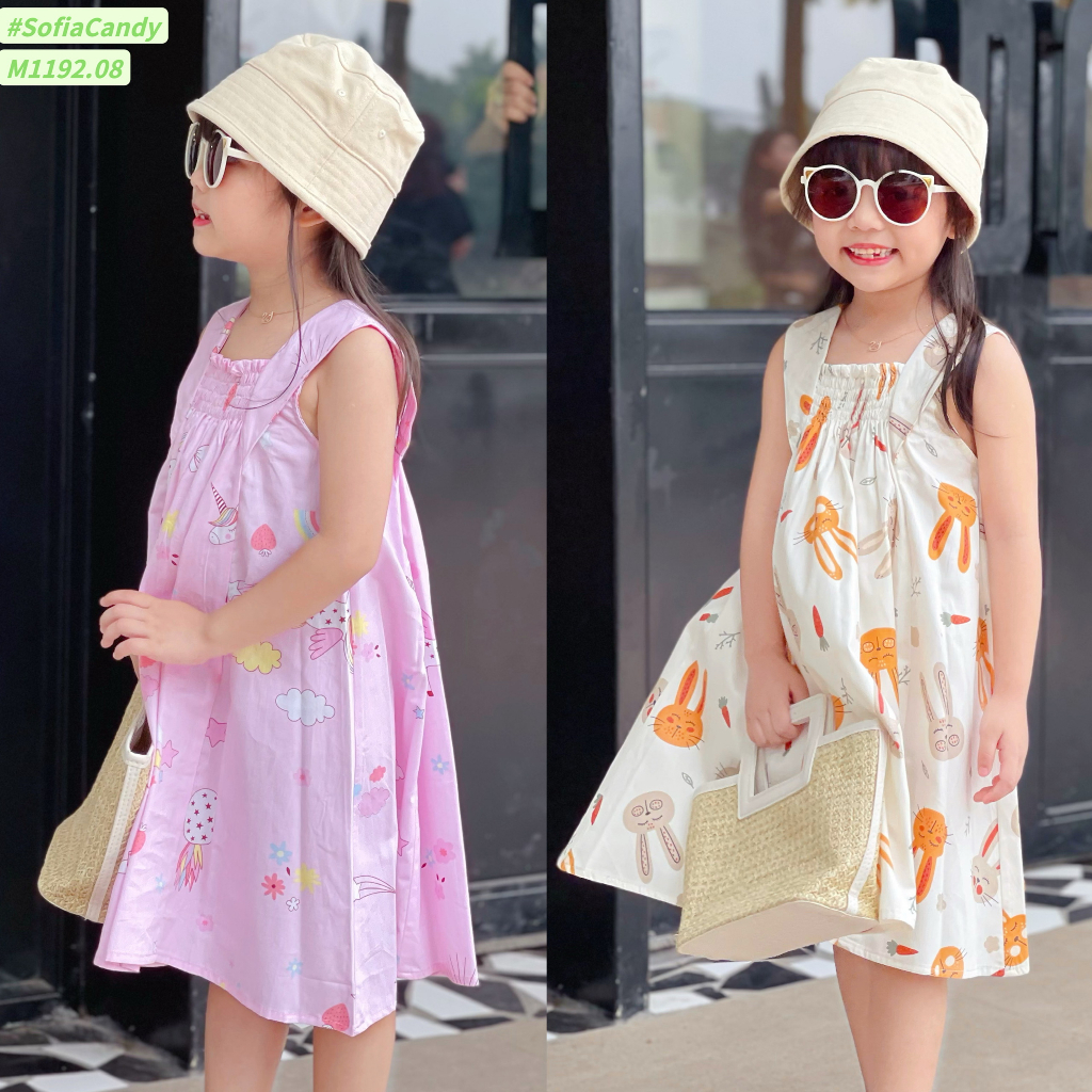 ĐẦM SMOCK HỌA TIẾT MIA KIDS SOFIA CANDY