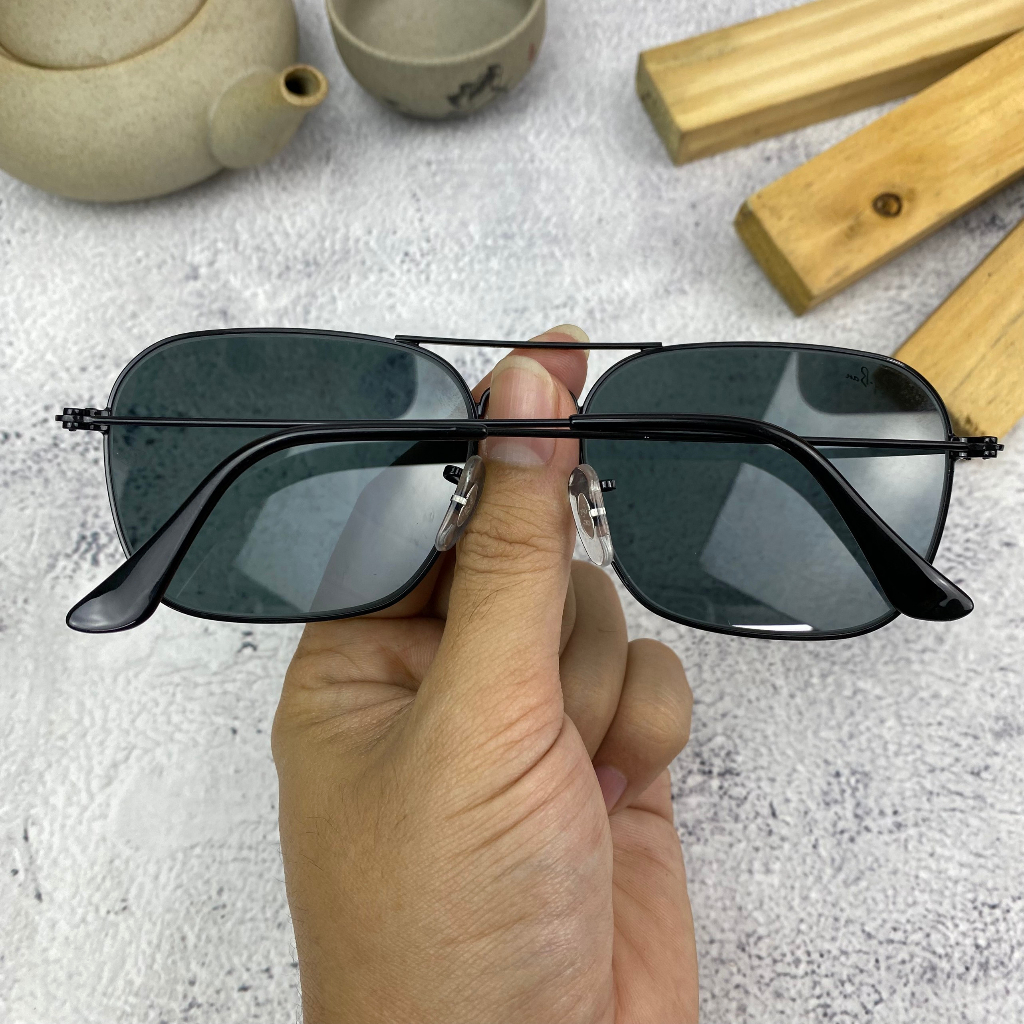 KÍNH RAYBANN CARAVAN TRÒNG ĐEN CỰC NGẦU 98%