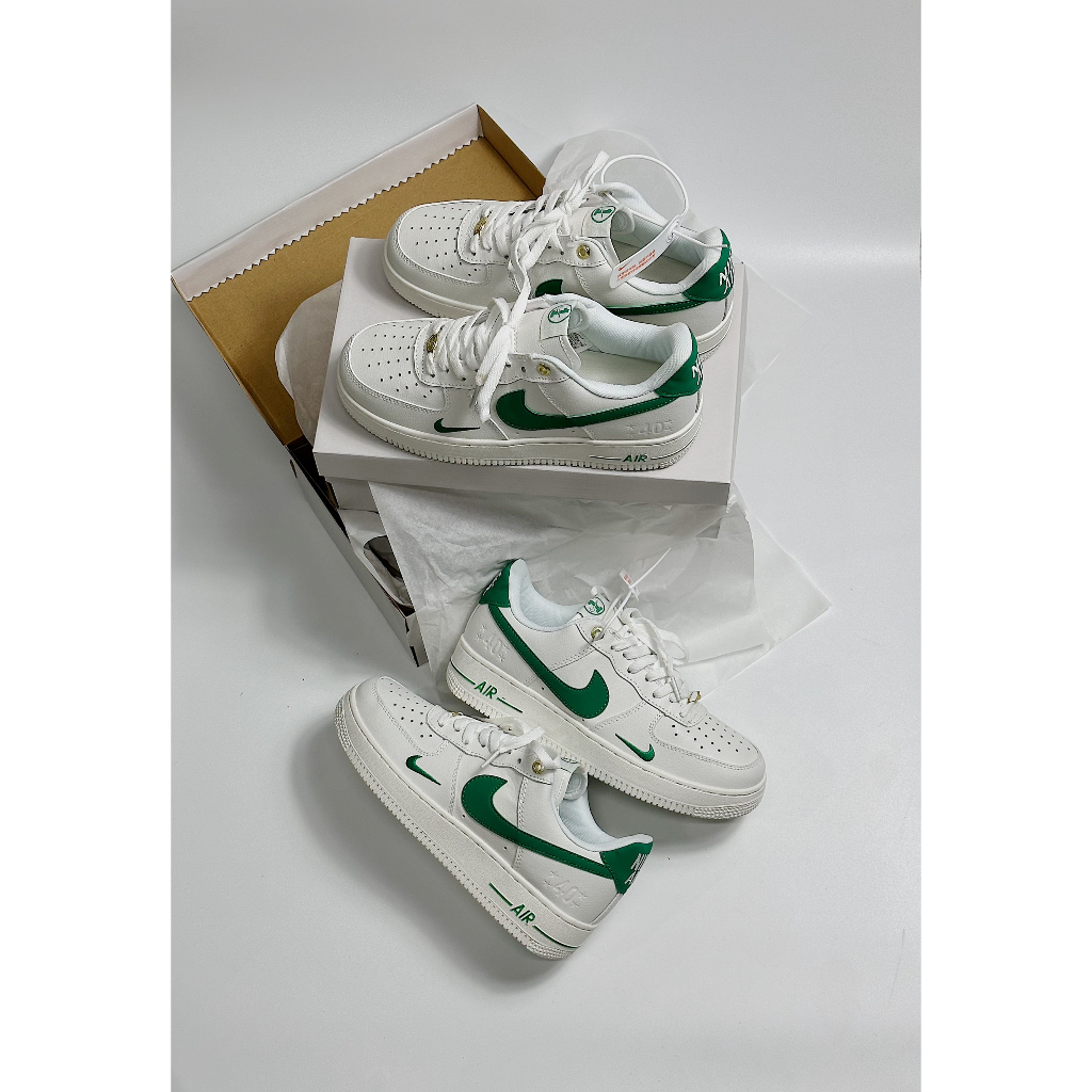 Giày thể thao nam nữ AF1 trắng vệt xanh lá full box hot trend_AF1 móc xanh lá_AF1 trắng xanh siu cấp