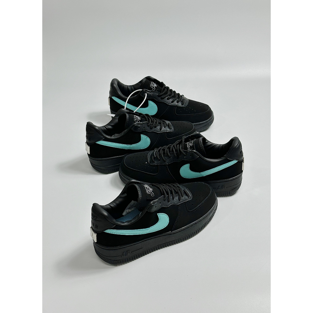 Giày thể thao nam nữ AF1 đen tiffany móc xanh mint full box hot trend_AF1 móc xanh_AF1 đen siu cấp