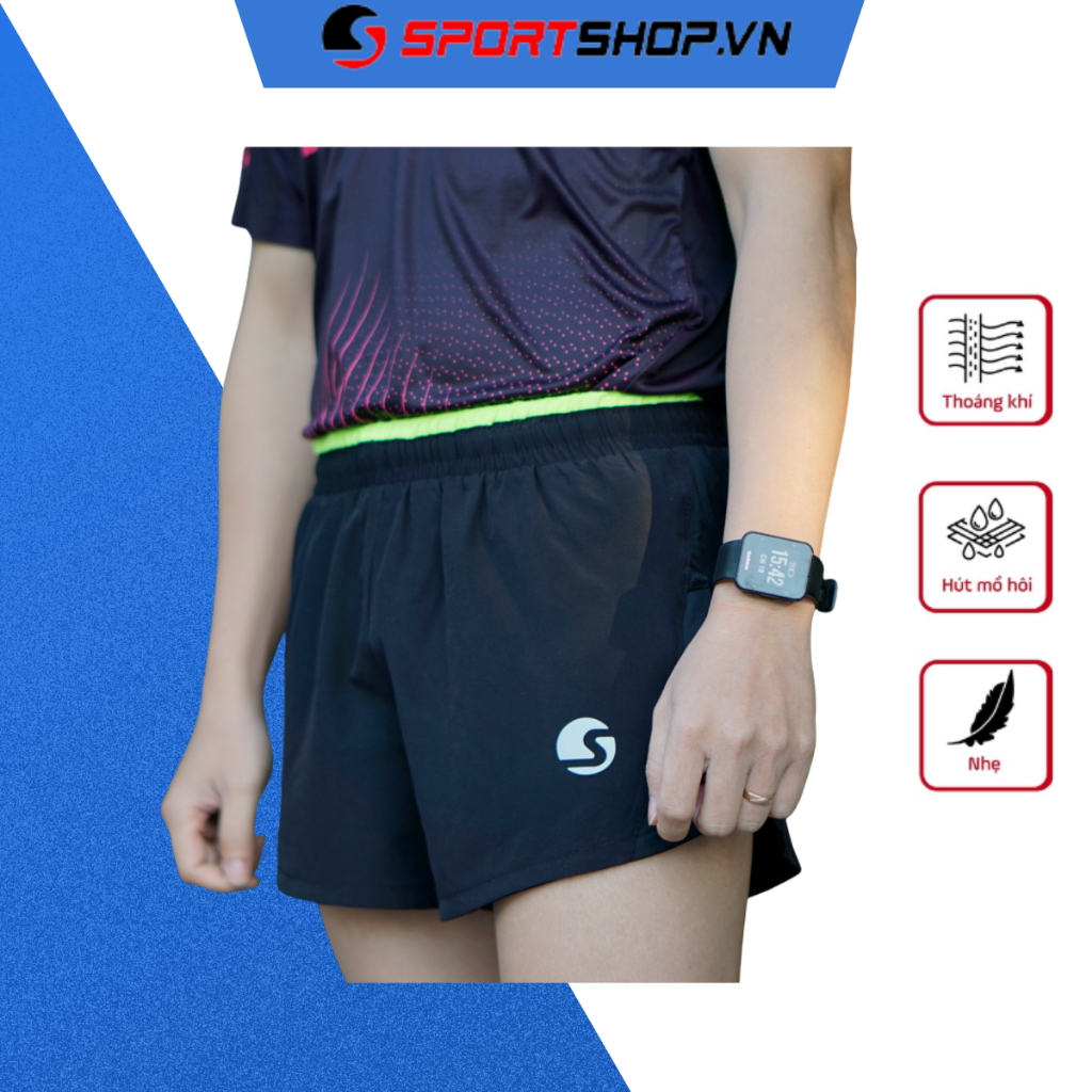 Quần chạy bộ lót tam giác Nam Nữ cực nhẹ và mềm mịn ms169, quần thể thao thoải mái Sportshop