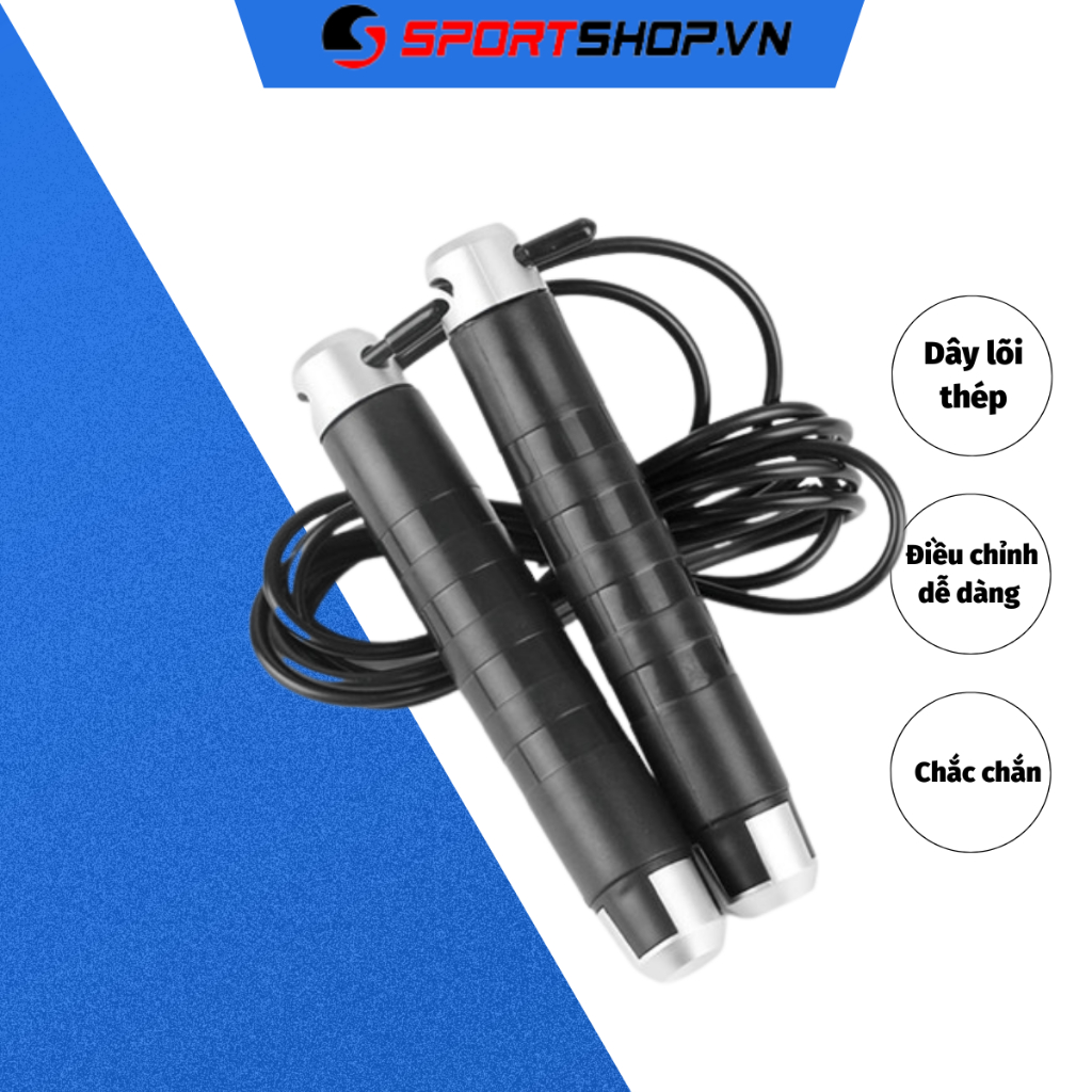 Dây Nhảy Thể Lực Lõi Thép MS110 (Có Tạ Kèm Theo) Tập Thể Dục Tại Nhà Hiệu Quả, Đốt Calo, Giảm Cân, Săn Chắc Cơ Thể