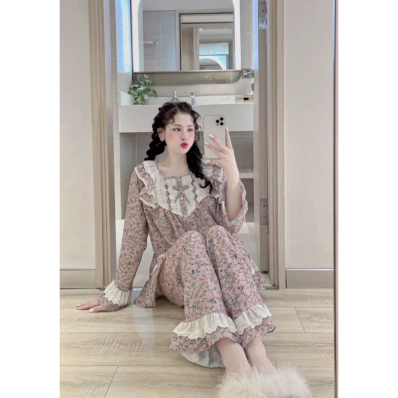 ♥️Hàng QC♥️Bộ ngủ đũi bánh bèo Uzzchang_Thanhhien997_đũi cao cấp 575.