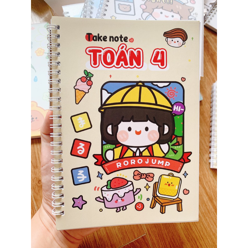 Sổ takenote Toán 4 còng sắt khổ giấy A5