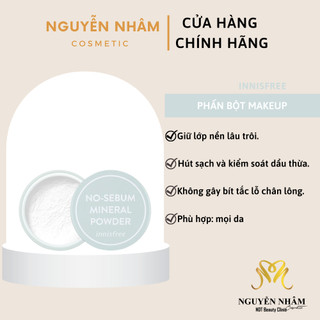 Phấn phủ kiềm dầu dạng bột innisfree No Sebum Mineral Powder