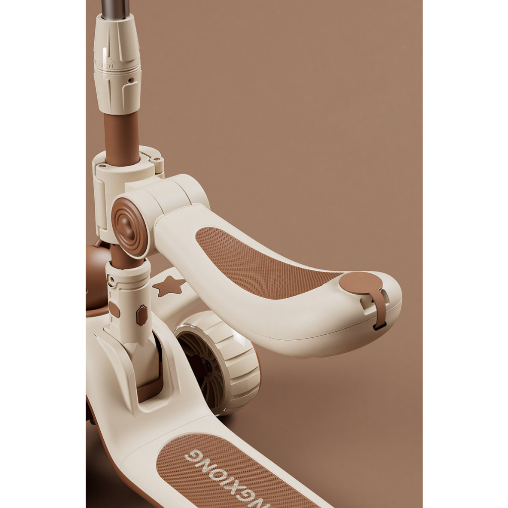 Xe trượt cho bé 3in1 - Xe trượt scooter gấp gọn bánh phát sáng có ghế ngồi có nhạc.