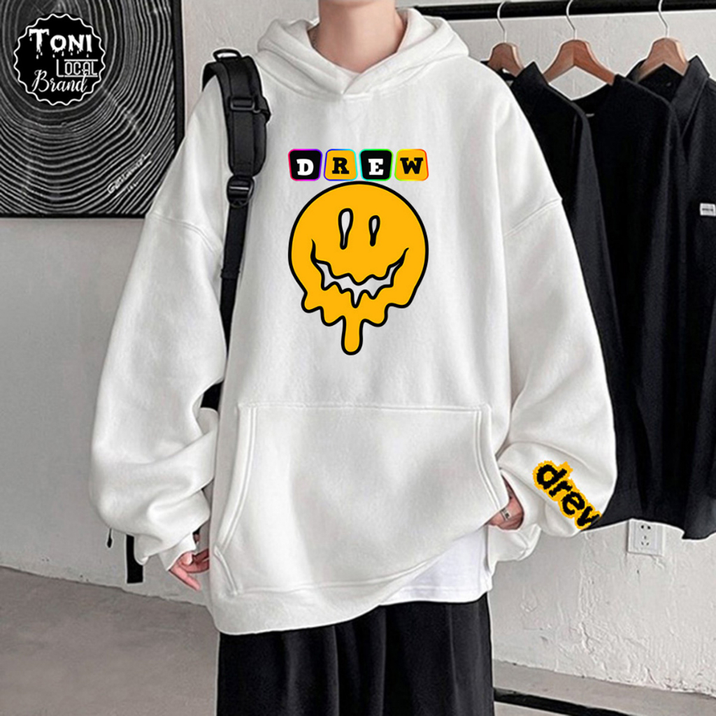 Áo Hoodie Local Brand DREW GHOST nỉ bông dày form rộng Unisex giữ ấm chống nắng