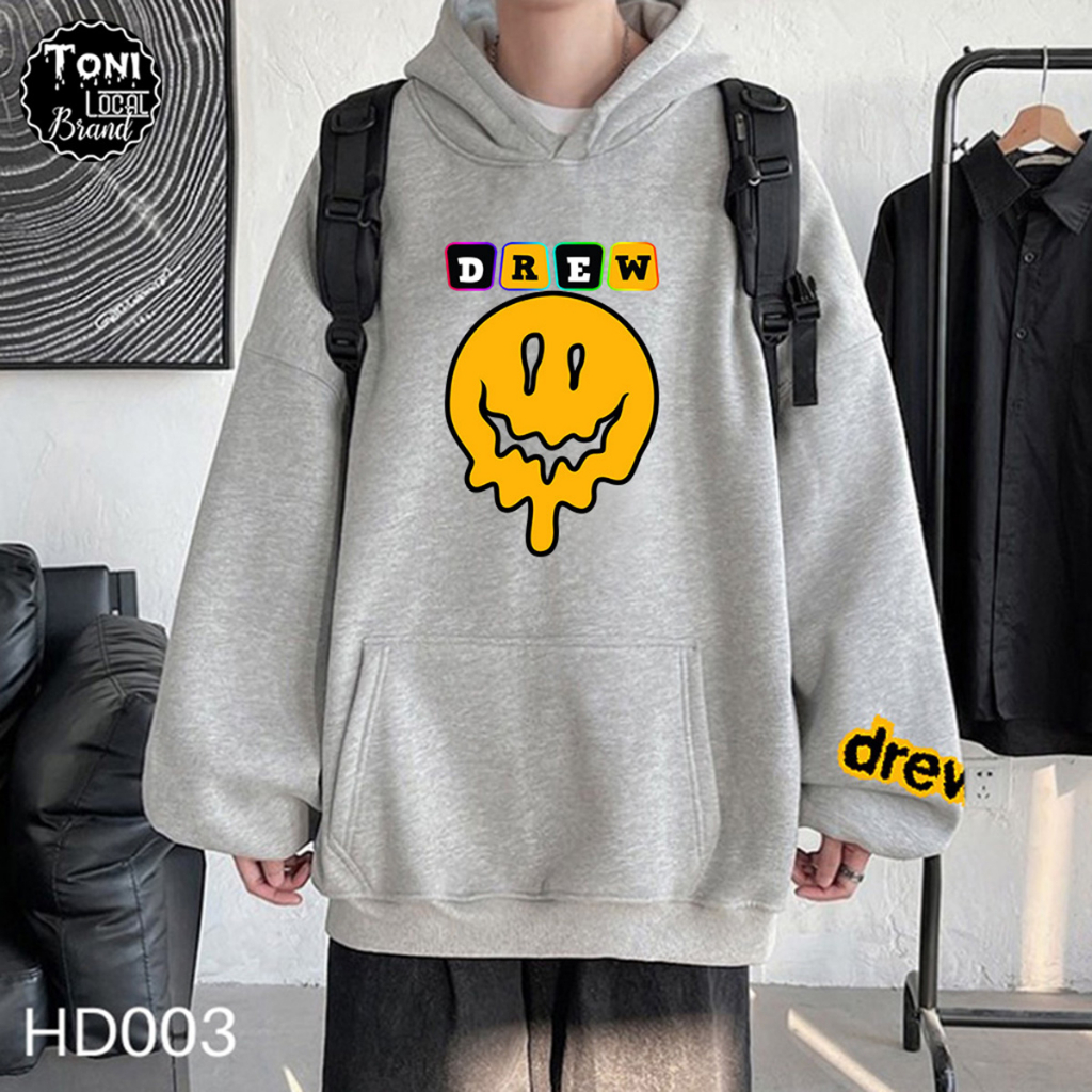 Áo Hoodie Local Brand DREW GHOST nỉ bông dày form rộng Unisex giữ ấm chống nắng