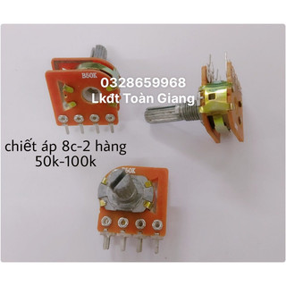 Combo 10 chiết áp 50k/100k - 8chân - 2 hàng chân loại 1,5cm/2cm/3cm