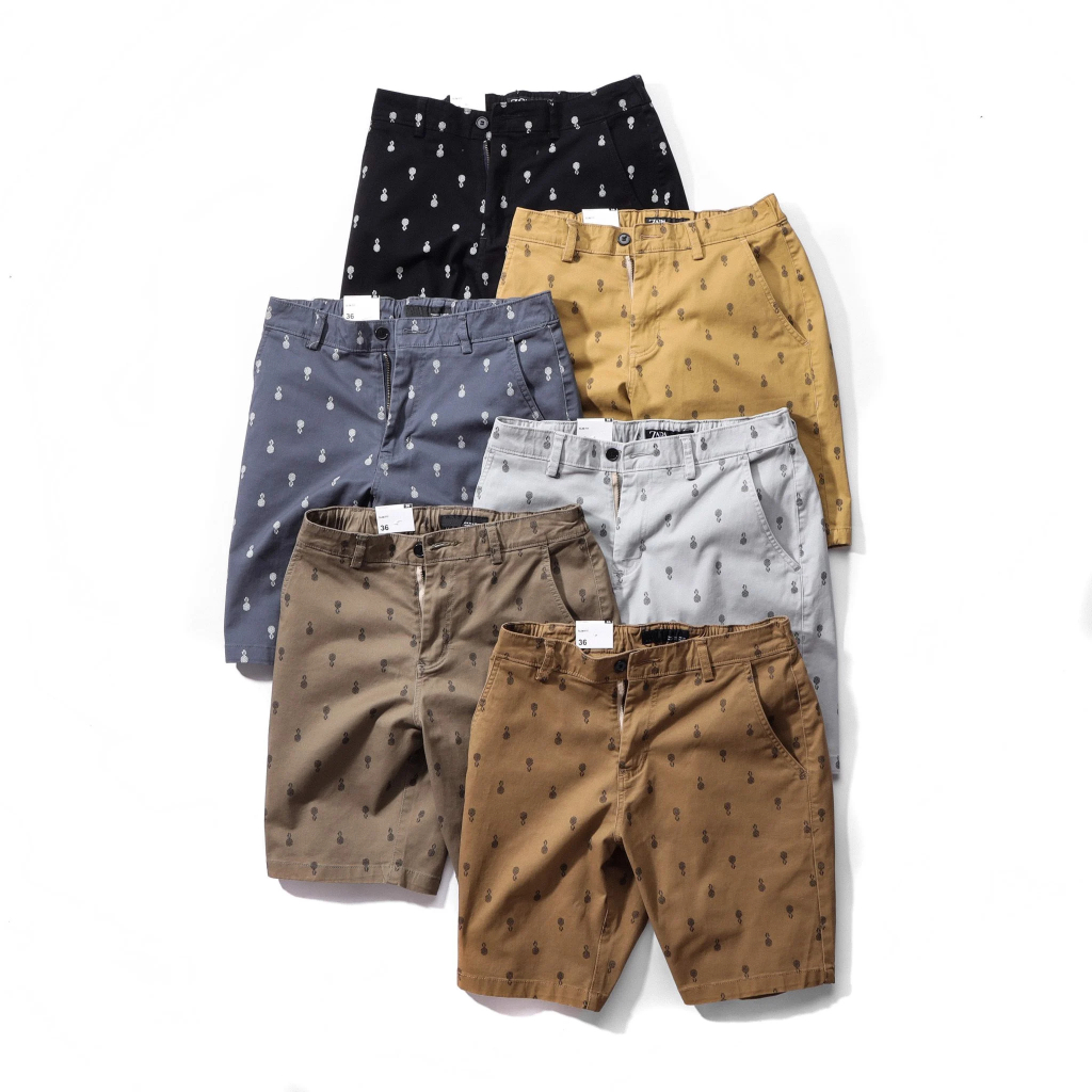 Quần Short Kaki Chinos ZR 3 Màu - Hàng Hiệu Xuất Khẩu - Form Slim Ôm Nhẹ - Chất Kaki Mềm Mịn, Co Giãn, Thoải Mái.
