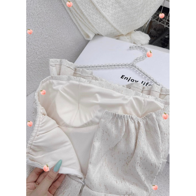 Đầm TAFTA XOÈ XẾP CÚP NGỰC TÙNG XOÈ DÁNG DÀI Sẵn Shop